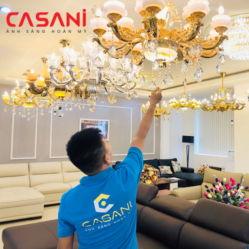 Hướng dẫn lựa chọn và bố trí đèn chùm Casani cho trần thạch cao