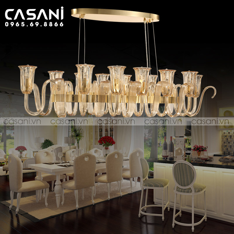 Trải nghiệm 5 mẫu đèn chùm cao cấp tại showroom đèn Casani