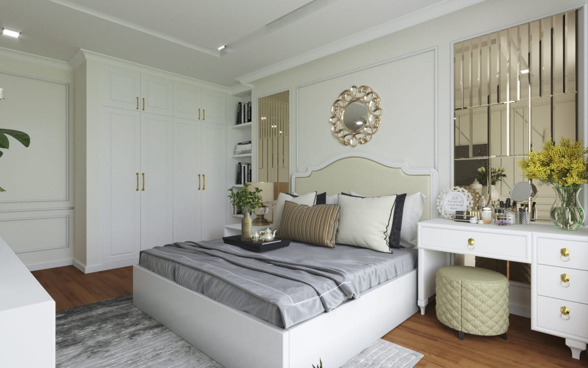 Top 6 thiết kế nội thất phòng ngủ Tân cổ điển đẹp nhất năm nay