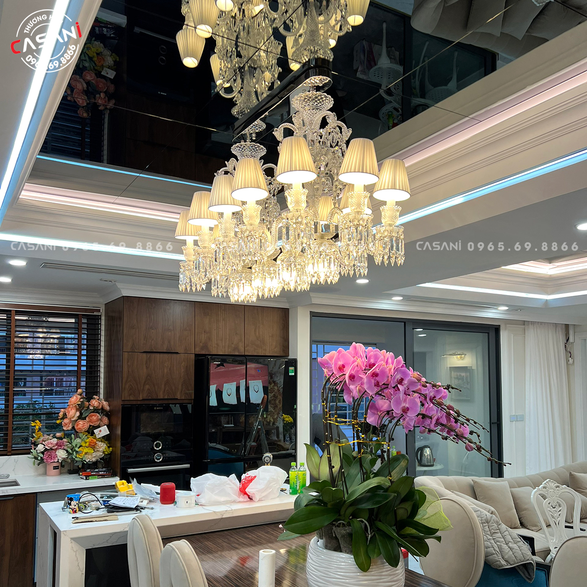 Đèn Chùm Pha Lê Cao Cấp CCP 10023-12
