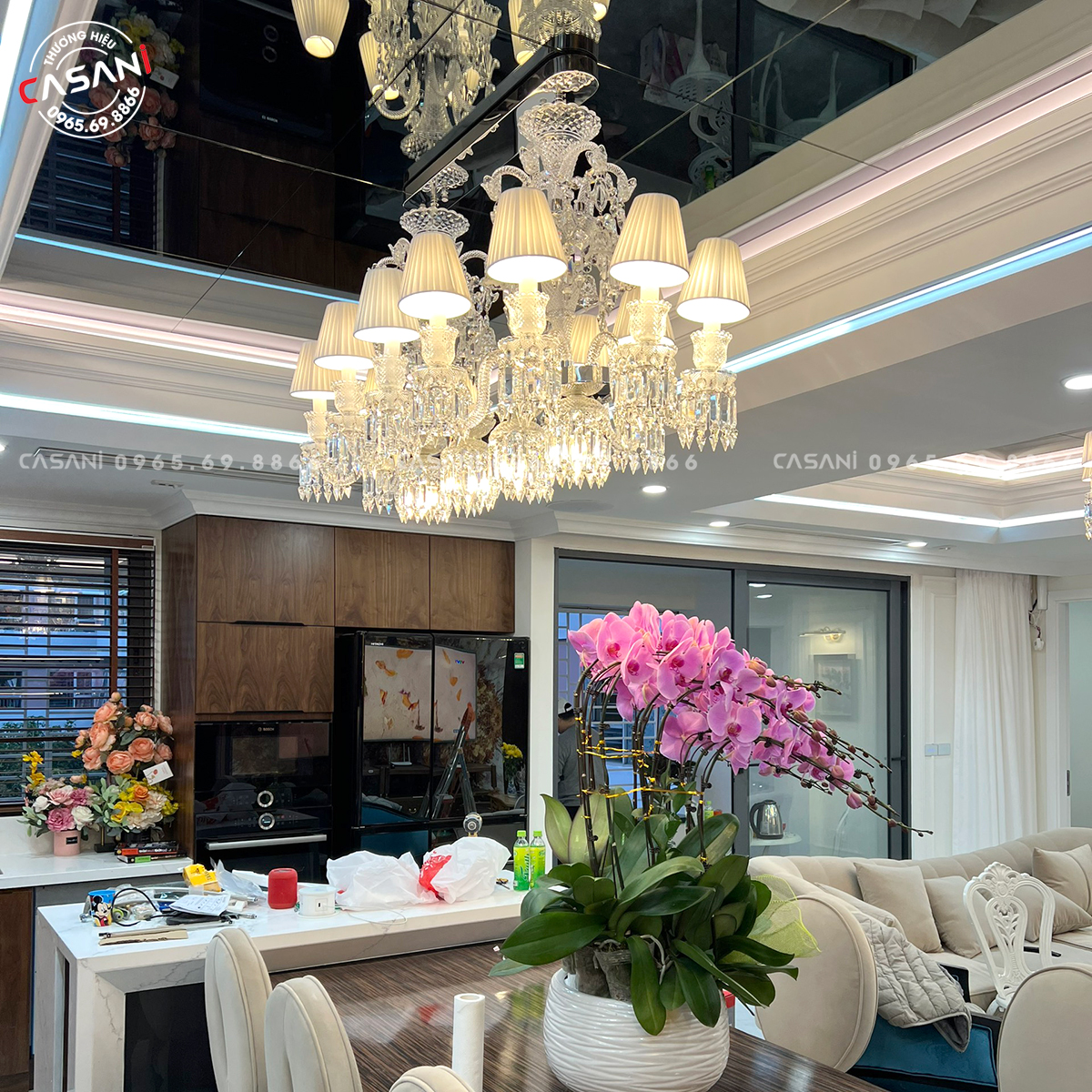 Đèn Chùm Pha Lê Cao Cấp CCP 10023-12