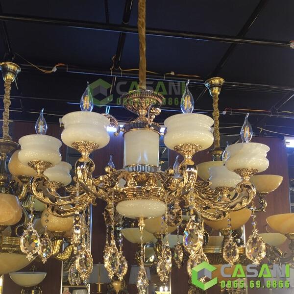 đèn chùm đồng cao cấp đẹp, chất lượng
