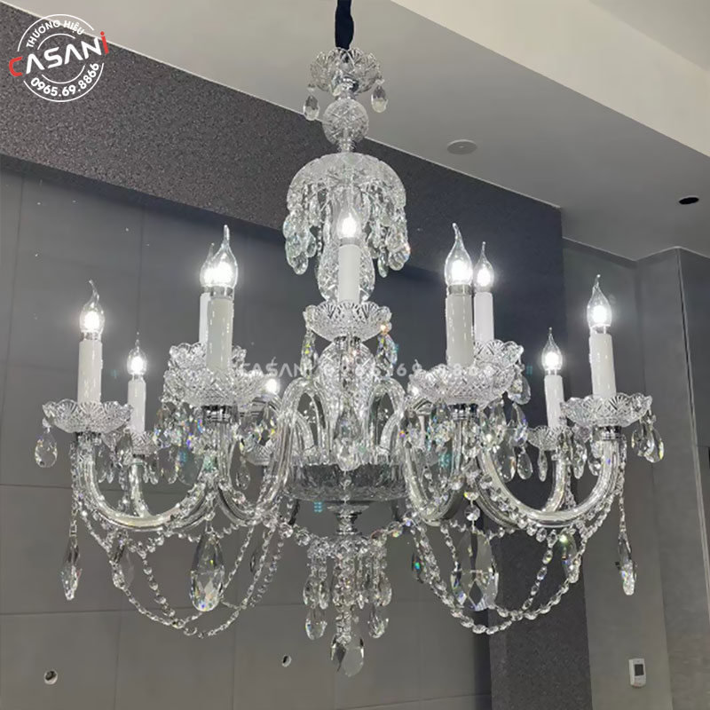 Đèn Chùm Pha Lê Phòng Khách CCP-9108-15