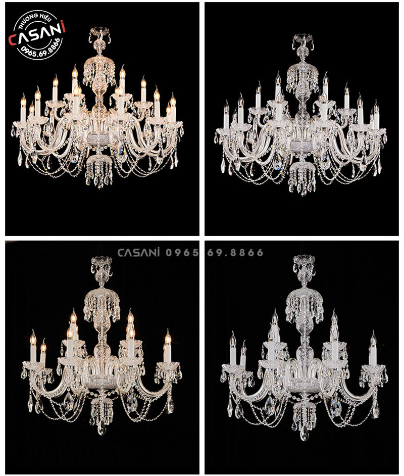 Đèn Chùm Pha Lê Phòng Khách CCP-9108-15