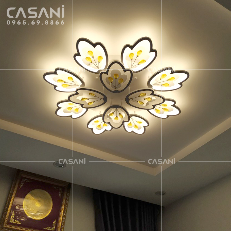Đèn mâm led mika hiện đại CMH7134-12 1