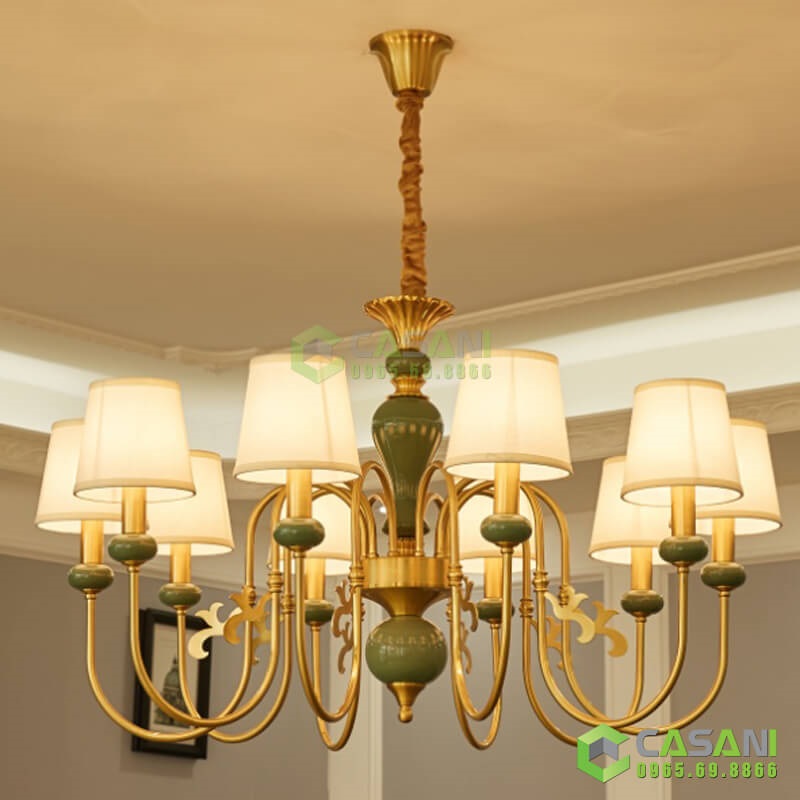 Đèn Chùm Mạ Đồng CCMD-7183-8
