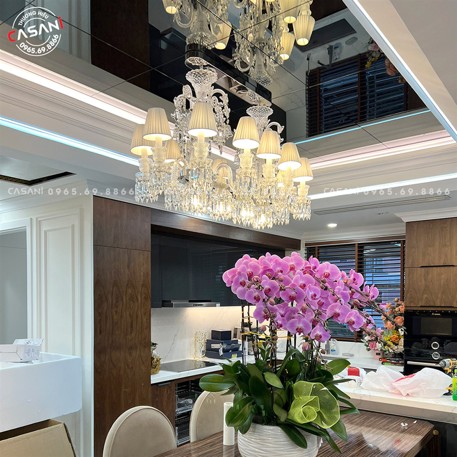  Đèn Chùm Pha Lê Cao Cấp CCP 10023-12