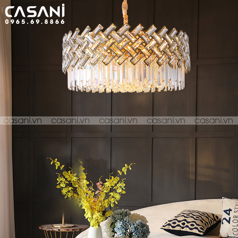 Tính năng ưu việt của đèn thả pha lê hiện đại tại Casani