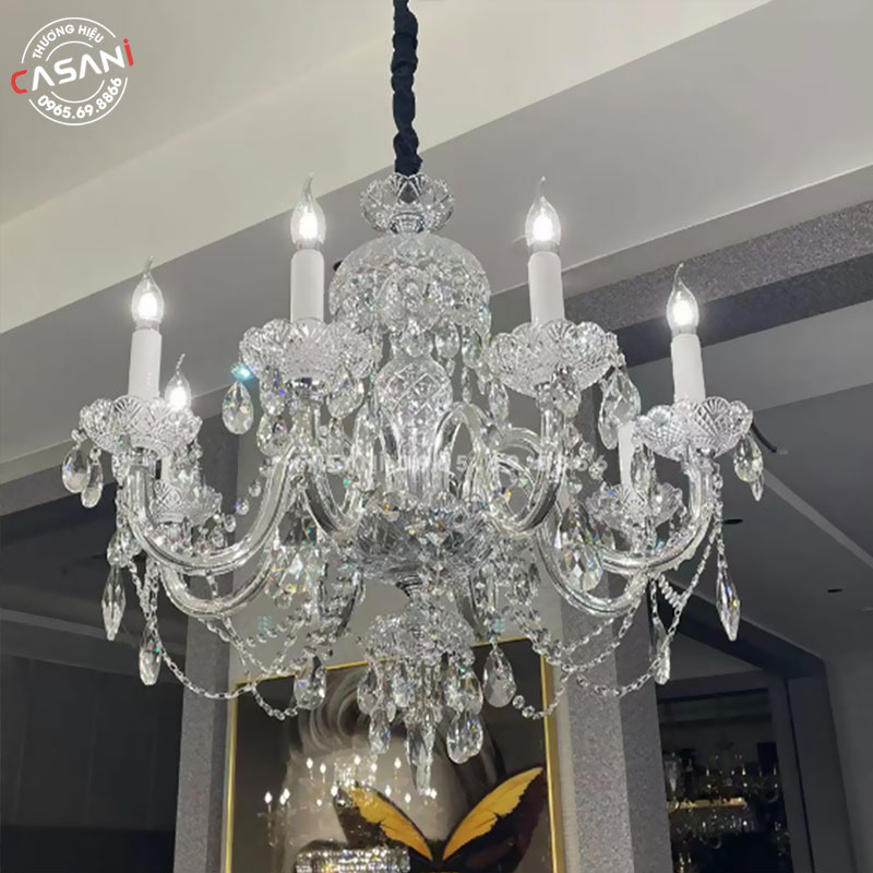 Đèn Chùm Pha Lê Phòng Khách CCP-9108-8