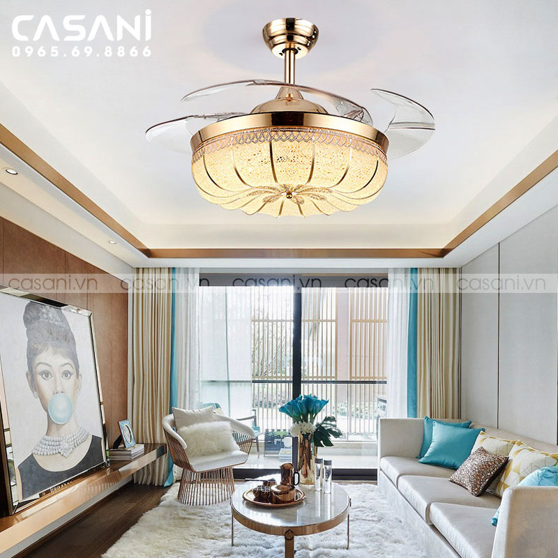 Quạt trần đèn đẹp nhập khẩu CQ8137 giá tốt tại Casani